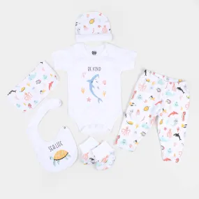 6 PCS Infant Boy Set Marine |  White