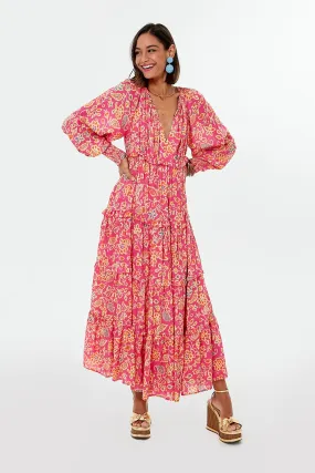 Alessandra Pink Print Monique Maxi Dress