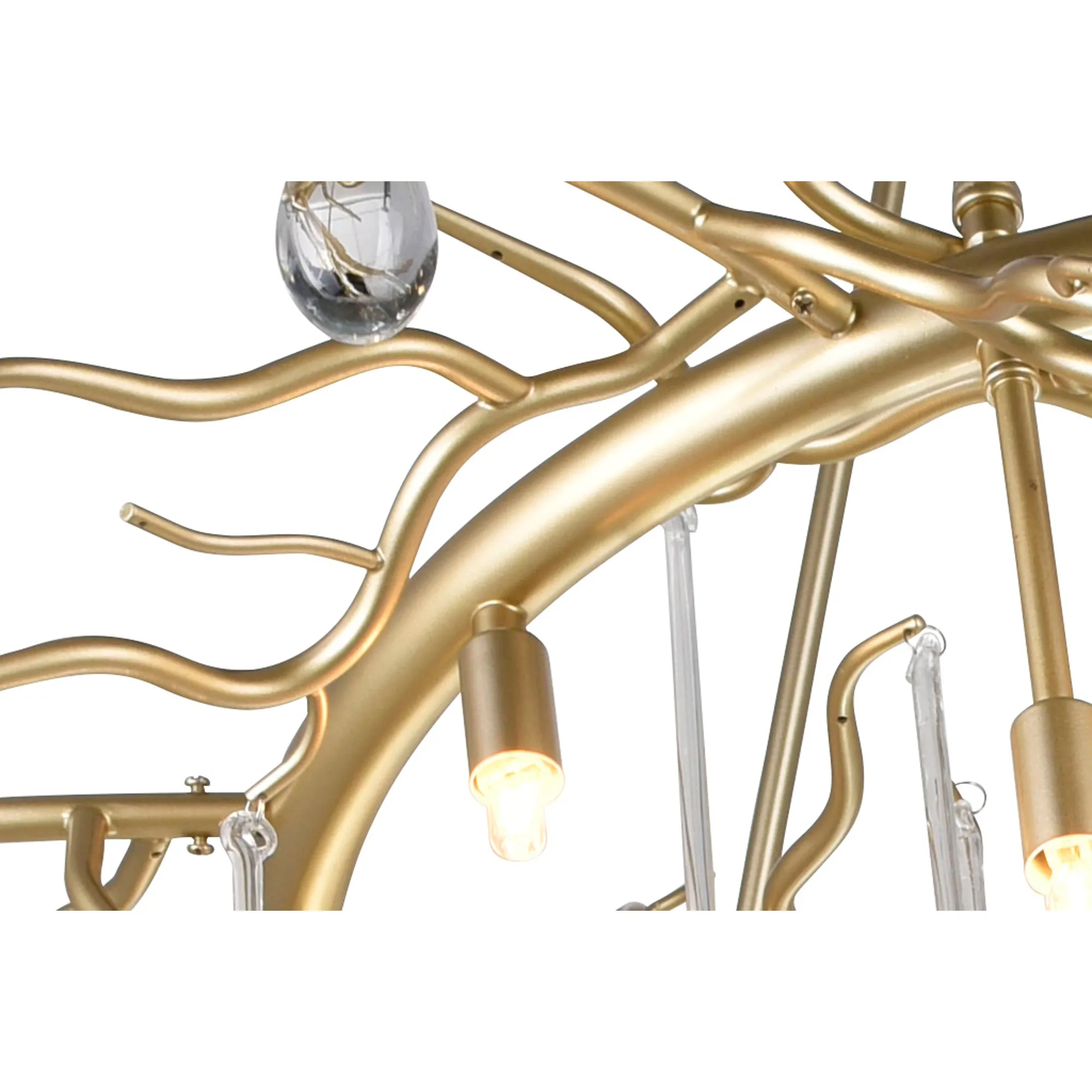 ANITA 12 LIGHT CHANDELIER-GOLD LEAF