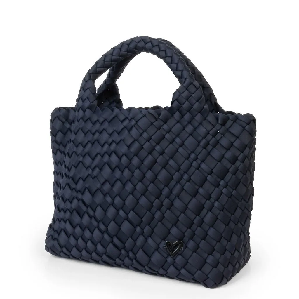 Brandon Small Woven Tote - Navy