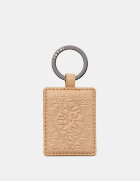 Custard Cream Leather Keyring