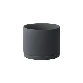 Kinto Dark Grey 5" Ceramic Planter