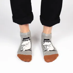 Moominpappa Ankle Socks Grey 40-45 - Nordicbuddies