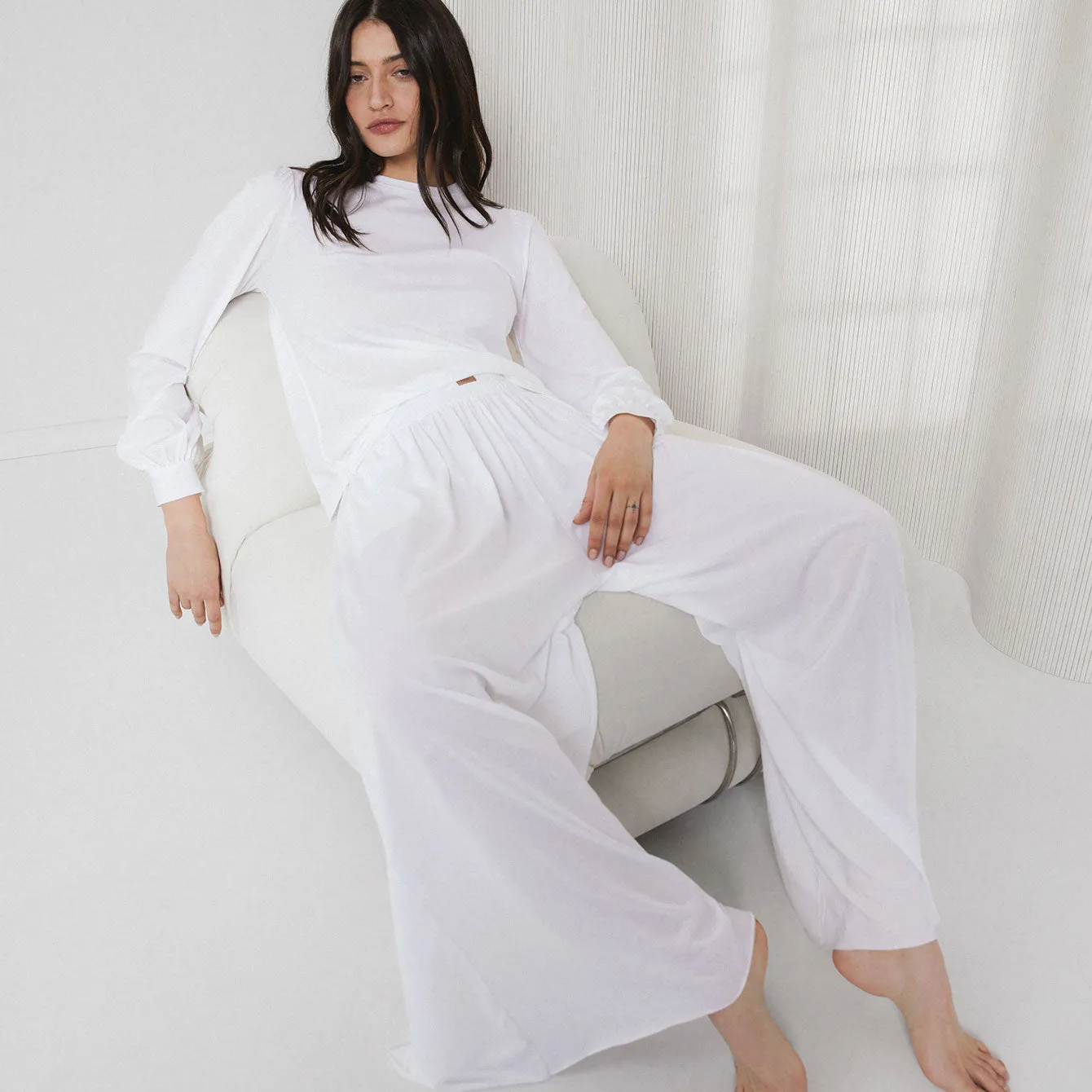 Organic Pima Wide Leg Pant