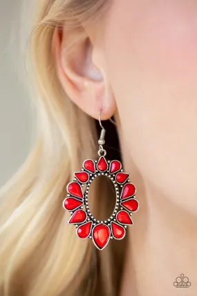 Paparazzi Accessories  - Fashionista Flavor #L57 - Red Earrings