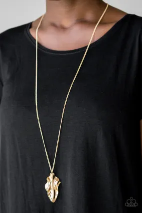 Paparazzi Accessories  - Fiercely Fall #N487 Peg - Gold Necklace