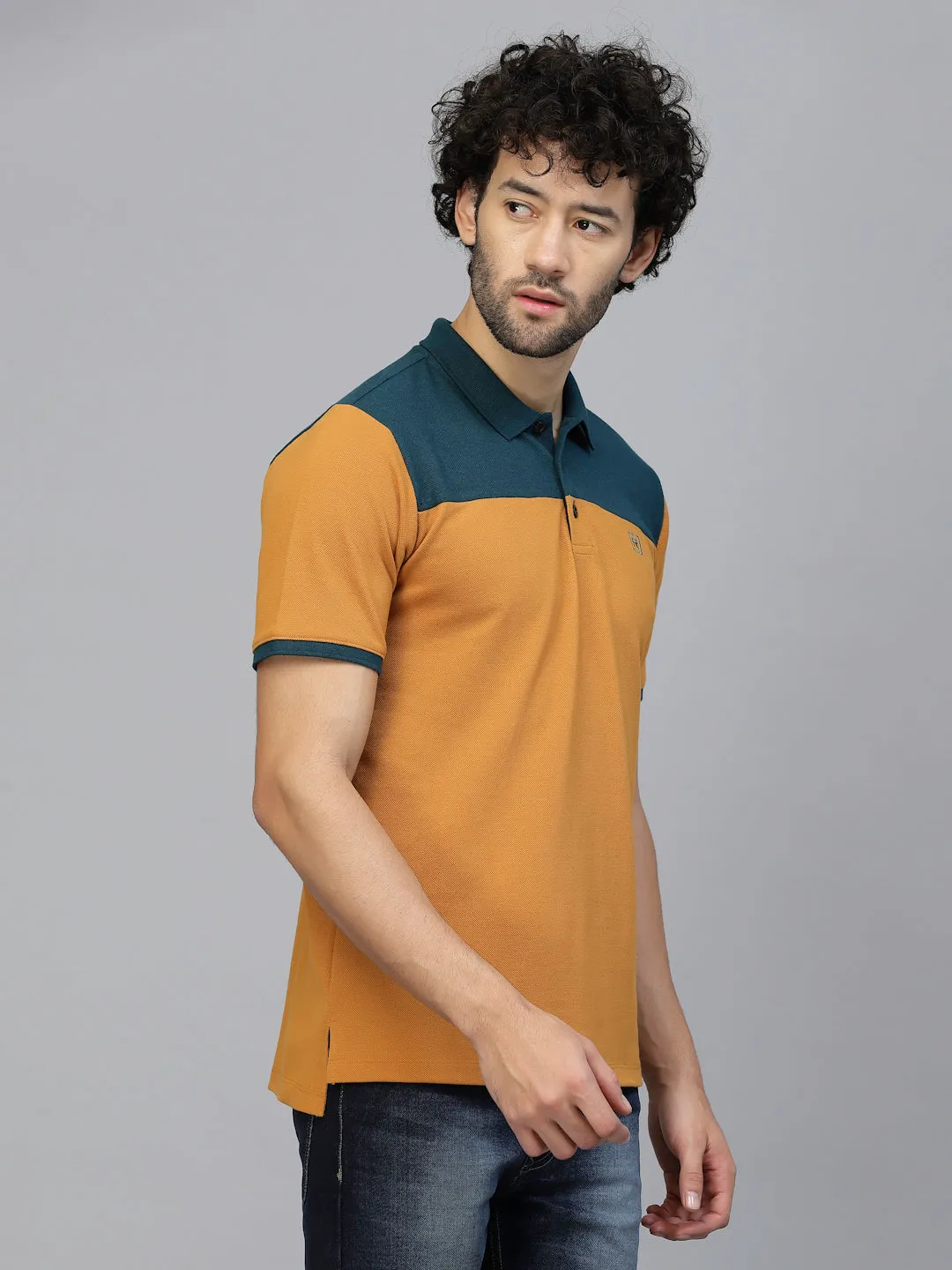 Sleek Colorblock Polo T-Shirt